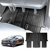 3D Third Row Seat Floor Mat for Kia Carnival KA4 Series 2020-Onwards Heavy Duty All Weather Car Mats Carpet Liner