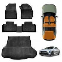 3D Floor Mats Boot Liner Set for Kia K4 Sedan 2024-Onwards All Weather Heavy Duty Cargo Car Trunk Luggage Tray