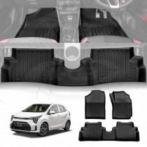 3D Floor Mats for Kia Picanto 2016-2025 Heavy Duty All Weather Car Mats Carpet Liner Set