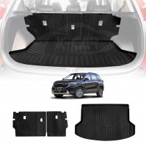 Boot Liner Back Seat Protector Combo for Kia Seltos 2019-2022 Heavy Duty Car Kick Mats Cover Cargo Trunk Mat