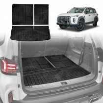 Boot Liners for LDV D90 2025-Onwards Heavy Duty All Weather Cargo Trunk Mat Luggage Tray 3 Pcs Version