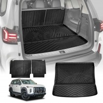 Boot Liner Set for LDV D90 2025-Onwards All Weather Heavy Duty Car Trunk Back Seat Protector Cargo Kick Mats