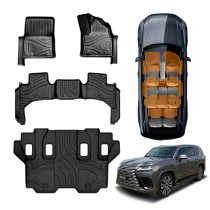 3D Heavy Duty All Weather Car Mat Floor Liner Full Set for Lexus LX Series LX500d LX600 2021-Onwards