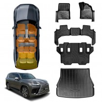 Boot Liner & Floor Mats for Lexus LX Series LX500d LX600 2021-Onwards Heavy Duty Cargo Trunk Mat Luggage Tray