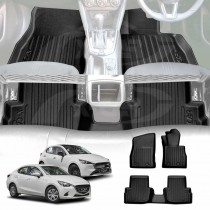 3D Floor Mats for Mazda 2 Hatch & Sedan 2014-Onwards DJ/DL Series Heavy Duty All Weather Car Mats Carpet Liner Set