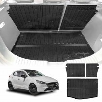 Boot Liner Back Seat Protector for Mazda 2 Hatch 2014-Onwards DJ Series All Weather Heavy Duty Cargo Car Trunk Kick Mats