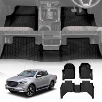 3D Floor Mats for Mazda BT-50 BT50 Dual Cab TF Series 2020-Onwards Heavy Duty All Weather Car Mats Carpet Liner Set Car Accessories
