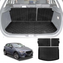 Boot Liner Back Seat Protector for Mazda CX-3 CX3 2015-2025 All Weather Heavy Duty Cargo Car Trunk Kick Mats