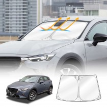 WindScreen Sun Shade for Mazda CX-3 CX3 2015-2025 Blocks UV Rays Foldable Custom Wind Screen Sun Visor Protector