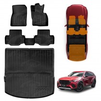 3D Floor Mats Boot Liner Set for Mazda CX-70 CX70 2024-Onwards All Weather Heavy Duty Cargo Car Trunk Luggage Tray