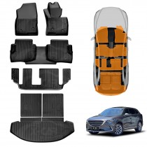 3D Floor Mats Boot Liners Set for Mazda CX-9 CX9 2016-Onwards All Weather Heavy Duty Cargo Car Trunk Luggage Tray