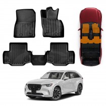 Front Rear Floor Mats for Mazda CX-90 CX90 2023-Onwards Heavy Duty All Weather Car Mats Carpet Liner Set