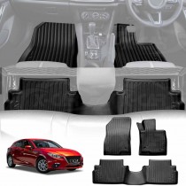 3D Floor Mats for Mazda 3 Hatch Sedan BN BM 2014-2019 Heavy Duty All Weather Car Mats Carpet Liner Set