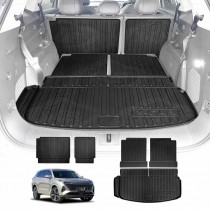 Boot Liners Kick Mats Set for MG QS 2025-Onwards All Weather Heavy Duty Cargo Car Trunk Back Seat Protector
