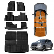 Boot Liners Floor Mats for Mitsubishi Outlander ZM 7 Seater 2021-2025 All Weather Heavy Duty 3 Pcs Version Cargo Car Trunk Luggage Tray