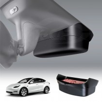 Tesla Model Y 2022-2025 Sun-glass Holder Car Glasses Case Box Flocking Lining Shockproof Organizer Accessories