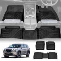 3D Floor Mats for Nissan X-trail Xtrail T33 e-POWER 2022-Onwards Heavy Duty All Weather Car Mats Carpet Liner Set