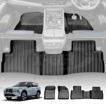 3D All-Weather Floor Mats for Nissan X-trail Xtrail T33 Petrol 2022-2025 Heavy Duty Carpet Liners Accessories