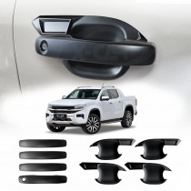 Door Handles Bowl Inserts Cover for Volkswagen Amarok NF Series 2023-Onwards Matt Black protector Accessories 