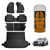 Floor Mats Boot Liner Set for Subaru Outback 2015-2020 All Weather Heavy Duty Car Trunk Cargo Kick Back Seat Protector Cover