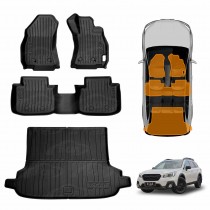 3D Floor Mats Boot Liner Set for Subaru Outback 2015-2020 All Weather Heavy Duty Cargo Car Trunk Luggage Tray
