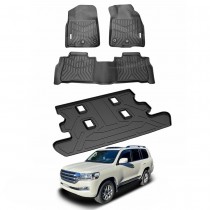 3D All-Weather Floor Mat Boot Liner Carpet for Toyota LandCruiser 200 LC200 Series 2007-2021 Heavy Duty Cargo Trunk Mat Luggage Tray
