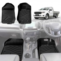 3D Floor Mats for Ford Ranger PX PX2 PX3 Single Cab 2011-2022 Heavy Duty All Weather Car Mats Carpet Liner Set
