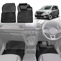 3D Front Floor Mats for Renault Kangoo XFK Series Auto 2024-Onwards Heavy Duty All Weather Car Mats Carpet Liner Set