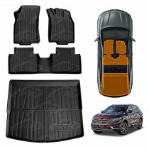 3D Floor Mats Boot Liner Set for Renault Koleos 2016-Onwards All Weather Heavy Duty Cargo Car Trunk Luggage Tray