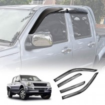 Weathershields for Holden Rodeo 2003-2008 RA Series Dual Cab Car Weather Shields Wind Deflectors Window Sun Visor 4-Piece Set