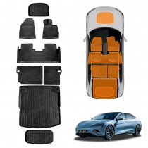 3D Floor Mats Boot Liner Set for BYD Seal 2023-Onwards All Weather Heavy Duty Front Trunk Toolbox Cargo Seat Kick Protector Cover