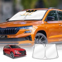 WindScreen Sun Shade for SKODA Karoq 2018-Onwards Blocks UV Rays Foldable Custom Wind Screen Sun Visor Protector