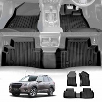3D Floor Mats for Subaru Forester 2018-2024 Heavy Duty All Weather Car Mats Carpet Liner Set