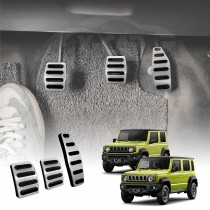 Foot Pedals Pads Cover Set for Suzuki Jimny Manual 2018-Onwards Aluminum Non-Slip Anti-Slip Accelerator Brake Clutch 