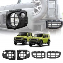 Head Tail Light Trim Guard Set for Suzuki Jimny 2018-Onwards Matt Black Front Rear Lamp Frame Cover Exterior Accessories