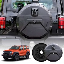 Spare Wheel Cover with Fake Tyre for GWM Tank 300 2023-Onwards Tire Protective case Exterior Modification Accessories Matt Black 