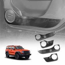 Anti Kick Car Door Panel For GWM Tank 300 Tank300 2023-Onwards Protective Side Edge Protector Cover Guard Carbon Fibre Style