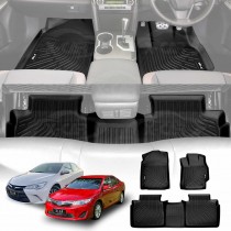 3D Floor Mats for Toyota Camry 2012-2017 Heavy Duty All-Weather Car Liners Full Set Carpet