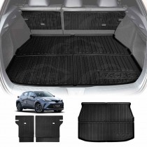 Boot Liner Kick Mats Set for Toyota C-HR CHR 2016-2023 All Weather Heavy Duty Cargo Car Trunk Back Seat Protector