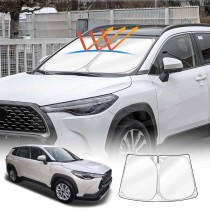 WindScreen Sun Shade for Toyota Corolla Cross 2022-2025 Blocks UV Rays Foldable Custom Wind Screen Sun Visor Protector