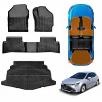 3D Floor Mats Boot Liner for Toyota Corolla Hatchback ZR Hybrid 2018-Onwards All Weather Heavy Duty Cargo Car Trunk Luggage Tray