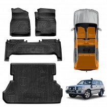 Floor Mats Boot Liner Set for Toyota Land Cruiser 100 Series 1998-2007 All Weather Heavy Duty Cargo Car Trunk Luggage Tray