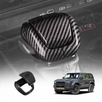 Gear Shift Knob Panel Cover Trims for Toyota Prado 250 Series 2024-Onwards Carbon Fiber Style Handle Lever Decor Cover Protector 