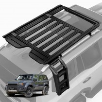Roof Rack Rear Ladder LED Awning for Toyota Prado 250 Series VX/Kakadu/Altitude 2024-Onwards Multi-Functional Expansion Platform Aluminum Alloy