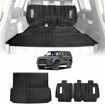 Boot Liner Back Seat Protector for Toyota Prado 250 Series 5-Seater 2024-Onwards All Weather Heavy Duty Cargo Car Trunk Kick Mats