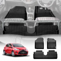 3D Floor Mats for Toyota Yaris Hatch 2011-2020 All Weather Heavy Duty All Weather Car Mats Carpet Liner Set
