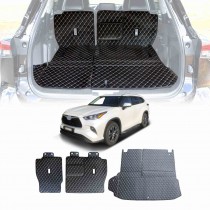 Premium Custom Made PU Leather Car Mat for Toyota Kluger 2021-Onwards Floor Liner Carpet Complete Set