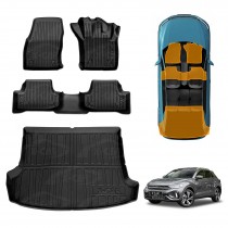 3D Floor Mats Boot Liner Set for Volkswagen VW T-Roc 2020-2026 All Weather Heavy Duty Cargo Car Trunk Luggage Tray
