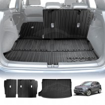 Boot Liner Back Seat Protector for Volkswagen T-Cross 2019-Onwards All Weather Heavy Duty Cargo Car Trunk Kick Mats