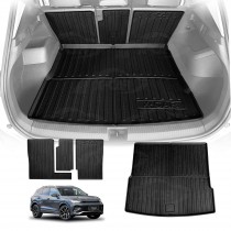 Boot Liner Kick Mats Set for Volkswagen VW Tiguan CT Series 2025-Onwards All Weather Heavy Duty Cargo Car Trunk Back Seat Protector